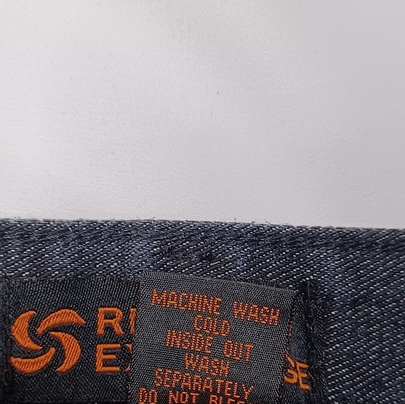 Regal Exchange Men's Size 32 Black Straight Leg Denim Moto Jean's - Picture 8 of 12